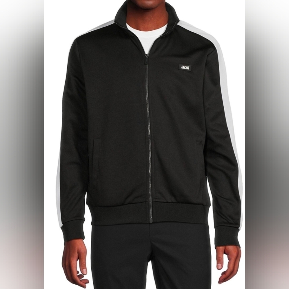 DKNY Men's Canon Navy/White Zip Up Track Jacket Size M NWT MSRP $89.50